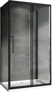 Душевой уголок ABBER Schwarzer Diamant AG30140BH-S50B-S50B 140x50см чёрный